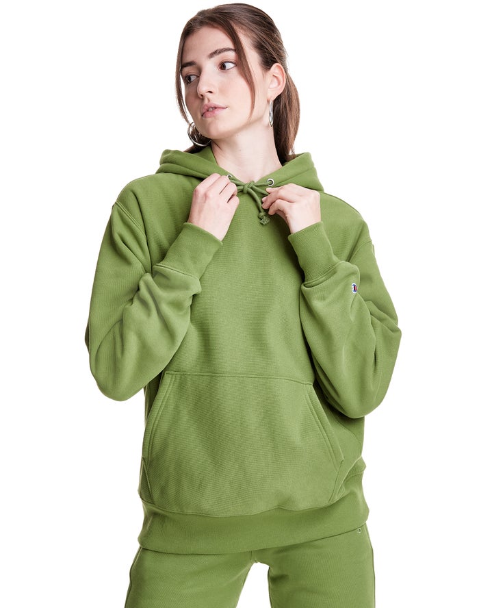 Sudadera Con Capucha Champion Mujer - Reverse Weave Boyfriend ( Verde ) 4961502-GE